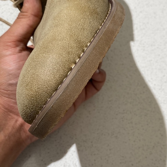 New Mens Suede Beige Dress Shoes with laces, comfort insoles size 12 - Picture 10 of 13